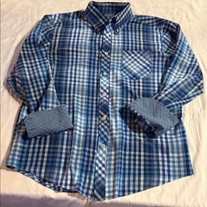 Ben Sherman Blue and White Checkered Men's Shirt